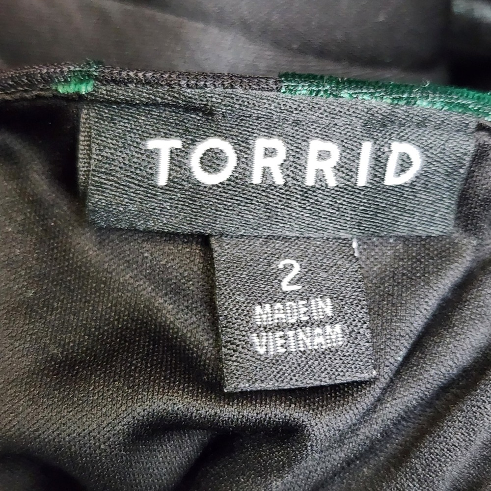 Torrid Womens Green Velvet Burnout Floral Gothic Witchy Corset Dress Size 2 - Picture 4 of 8
